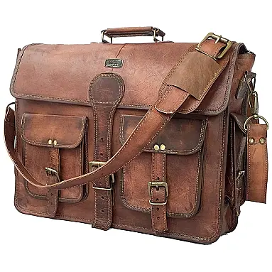 Bolsa, Pasta de Couro Vintage