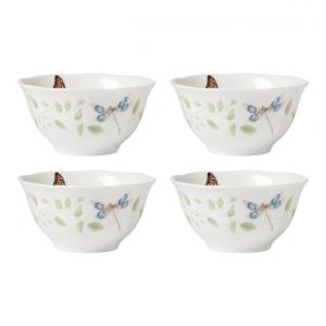 Conjunto de Tigelas 560mL com 4 Peças, Material de Porcelana e Formato Redondo, LENOX 894543, Branco Colorido