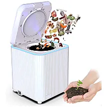 Composteira Elétrica de Cozinha 3,5L com Funções de Secagem, Trituração e Fermentação, 110V, SQUEEZE Master, Branca