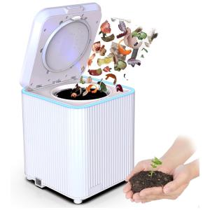 Composteira Elétrica de Cozinha 3,5L com Funções de Secagem, Trituração e Fermentação, 110V, SQUEEZE Master, Branca