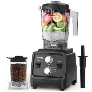 Liquidificador de Bancada Profissional com Moedor de Café, Limpeza Automática, sem BPA e Capacidade de 2L, 110V 1800W, Aeitto, Preto