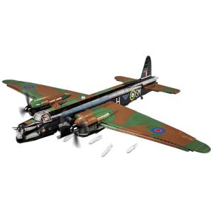 Kit de Construção Avião Vickers Wellington MKII da Segunda Guerra Mundial com 1164 Peças, COBI, Marrom, Verde e Preto