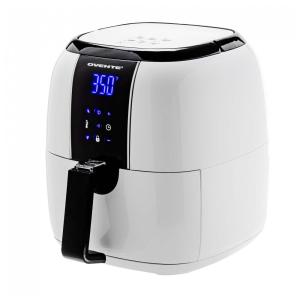 Fritadeira Elétrica AirFryer 3.2L de Capacidade e Painel de Controle Digital, 1400W, Branca, 110v, OVENTE FAD61302W, Branco