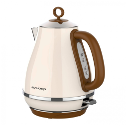 Chaleira Elétrica 1,7 L com Desligamento Automático, 110V 1500W, Evoloop, Creme