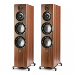 Par de caixas torre Polk Audio Reserve R700 flagship marrom para home theater estéreo 300W
