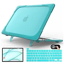 Mektron Case para MacBook Pro 16" A2141 (2019/2020) – Capa Dura Antichoque com Suporte, Protetor de Tela e Teclado, Cor Azul Céu