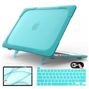Mektron Case para MacBook Pro 16" A2141 (2019/2020) – Capa Dura Antichoque com Suporte, Protetor de Tela e Teclado, Cor Azul Céu