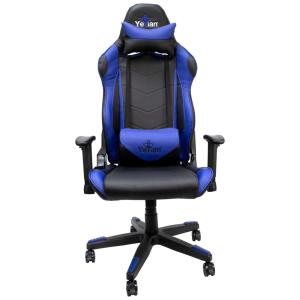 YEYIAN Cadeira Gamer Ergonômica Ajustável com Apoio para a Lombar, Azul e Preta