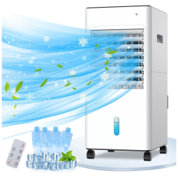 Climatizador Portátil 3 em 1 com 4 Modos, 3 Velocidades e Controle Remoto, Kiticute, Branco