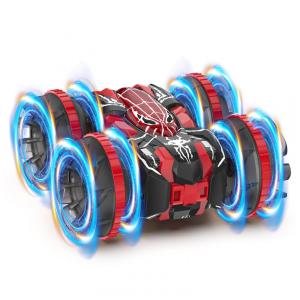 Carrinho de Controle Remoto Anfíbio 4x4 à Prova d'Água com 2.4 GHz, Giro 360º e Luzes de LED - Presente para Crianças.Fygurso