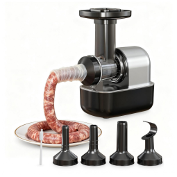 Embutidora Elétrica de Linguiças, Máquina Automática de Encher Carne com 3 Tubos de Enchimento e 1 Tubo para Almôndegas, keerain