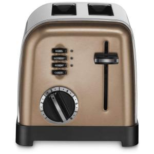 Torradeira, com 2 fatias,900W, aço inoxidável de cobre, 110v, CUISINART CPT 160CS, Marrom