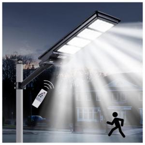 Luminária Solar Externa 30000 Lúmens 240 LEDS com Sensor de Momento e Controle Remoto, VIKRAMI VI 200, Preto