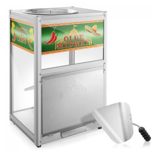 Aquecedor de Nachos e Snacks Olde Midway Prata Inox Comercial com Porta de Vidro e Colher