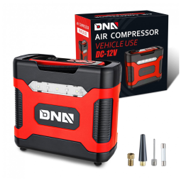 Compressor de Ar com Fio Portátil 150 PSI com Manômetro, 12V, DNA MOTORING TOOLS00210, Vermelho