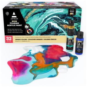 Kit de Tinta Acrílica Profissional com Cores Essenciais, 32 Peças, ARTEZA