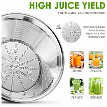 Centrífuga de Frutas com 2 Velocidades, Aço Inoxidável, 400W, 110v, A, C, Cinza