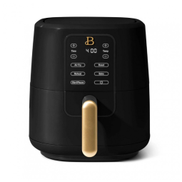 Fritadeira elétrica air fryer Beautiful 3L TurboCrisp preta black sesame 1200W 4 funções cesto antiaderente, 110V