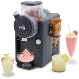 Máquina de Sorvete e Bebidas Congeladas GreenPan Frost 15-em-1, Cinza, Compressor Integrado, 6 Modos 7 Texturas, Sem Pré-congelamento