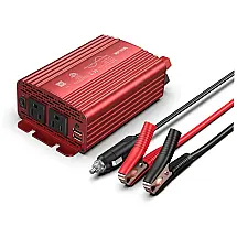 Inversor de Potência 300W DC 12V para AC 4.2A USB e Tomada 3 Pinos, 110v, BESTEK, Preto