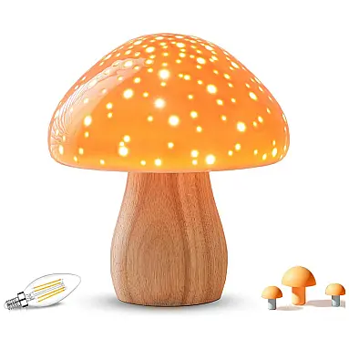 BOHON Luminária Cogumelo de Cerâmica
