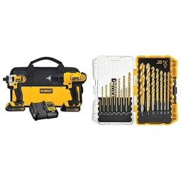 DCK240C2 DW1361 Kit Ferramentas com 21 Peças, DEWALT, Amarelo