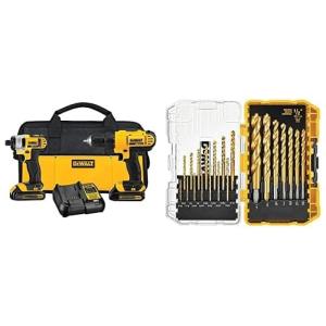 DCK240C2 DW1361 Kit Ferramentas com 21 Peças, DEWALT, Amarelo