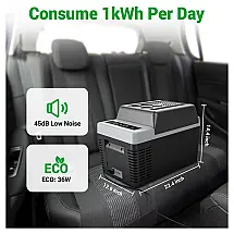 Mini Geladeira, Cooler Automotiva Elétrico Portátil 23L, 110v, F40C4TMP A3001 02002, Preto