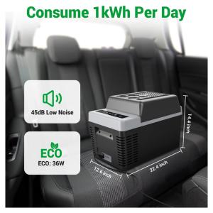 Mini Geladeira, Cooler Automotiva Elétrico Portátil 23L, 110v, F40C4TMP A3001 02002, Preto