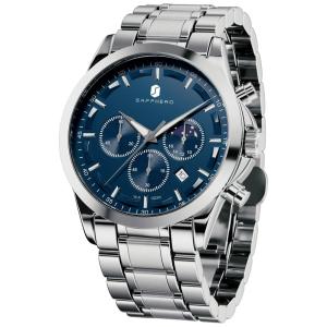 Relógio Masculino Analógico SAPPHERO Quartzo, BY BENYAR JYSO 2104, Prateado