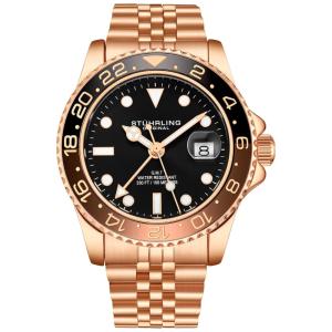 Relógio Pro Diver Análogico Masculino Esportivo, STUHRLING 3950A.9, Preto