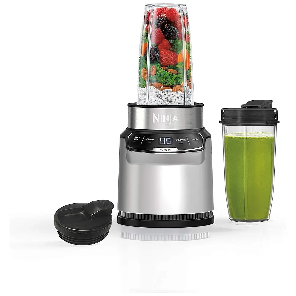 Liquidificador Ninja BN401 Nutri-Blender Pro 1100W Auto-iQ 2 Copos 710ml Prata 120V