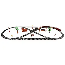 Conjunto de Trenzinho de Brinquedo com Vapor, Luz e Sons para Crianças de 3 a 7 anos, TEMI, Preto