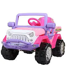 Carrinho Elétrico Infantil 12V TOBBI Rosa, 1 Assento, Luzes LED e Controle Remoto, Segurança e Diversão