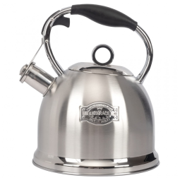 Chaleira de Chá LUXGRACE 3 Litros em Aço Inoxidável com Apito, Prata