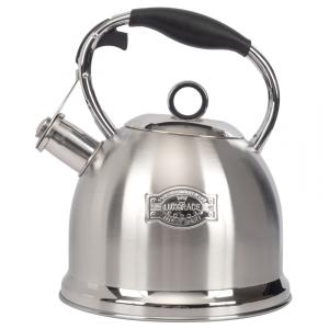 Chaleira de Chá LUXGRACE 3 Litros em Aço Inoxidável com Apito, Prata