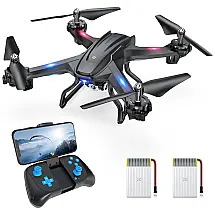 Drone para Adultos com Câmera 2K HD Controle de Voz e Gesto Compatível com Óculos Virtual, URANHUB, Preto