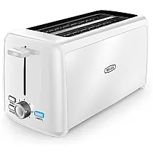 Torradeira Elétrica 4 Fatias com 7 Níveis de Tostagem, 110V 1400W, BELLA, Branca