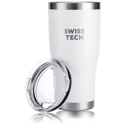 Copo Térmico 600 mL para Cerveja, Café com Isolamento a Vácuo, SWISSTECH, Branco