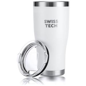 Copo Térmico 600 mL para Cerveja, Café com Isolamento a Vácuo, SWISSTECH, Branco