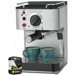 Máquina de Café Expresso 1,6L em Aço Inoxidável com Bocal de Leite, 110V, Cuisinart EM100NP, Prata