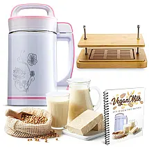 Maquina Elétrica 5 em 1 para Produção de Leite Vegetal e Tofu Branca, 110v, ROMAN VENTURES, Branco