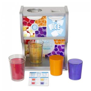 Máquina de Bebidas Infantil de Madeira com Copos, Inserções de Suco e Cubo de Gelo para Crianças Acima de 3 Anos, Melissa & Doug