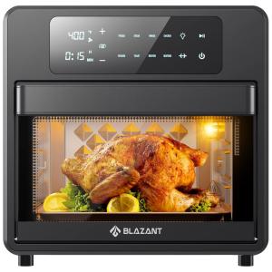 BLAZANT Fritadeira Elétrica Air Fryer Multifuncional com Painel de Controle Digital, 110V, Preto