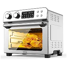 CUSIMAX Fritadeira Elétrica Air Fryer 23L, com Painel de Controle Digital, 110V, 1700W, Prata