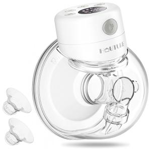 Bomba Tira Leite Unica Elétrica Recarregável com Painel Digital 3 Modos e 9 Níveis de Sucção, Branca, HAUTURE S12, Branco