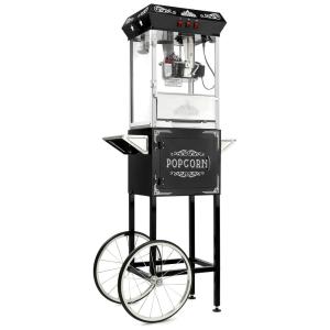 Carrinho de Pipoca Retro com Panela de 236 mL Produz até 10 Kg, 110V 850W, Olde Midway Vintage, Preta