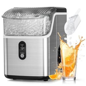 Máquina de Gelo até 15 kg em 24H Portátil para Festas e Bares, 160 W 110V, Kndko, Branca