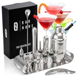 Kit Bn Profissional 12 Peças em Aço Inoxidável com Suporte, ROYAL LION COCKSET, Prateado