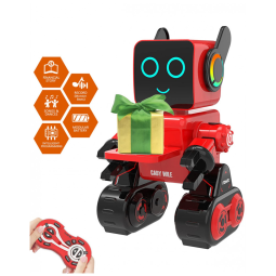 Robô Inteligente OK com Controle Remoto e Sons para Crianças de 3 Anos ou Mias, OKK Aukfa K3, Vermelho